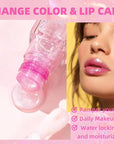 2Pcs Magic Color Changing Lip Oil,Big Brush Hydrating Glimmer Lip Oil,Long Lasting Moisturizing Smooth Non-Sticky Lip Gloss Oil lip Balm, Fresh lip oil Stain Girl's Lip Care