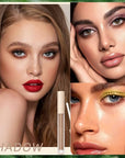 Liquid Eyeshadow Set Matte Brown Toned Eye Shadow Nude Eyeshadow Base Long Lasting(8 Color)#A
