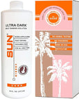 Sun Laboratories By Giesee Ultra Dark Spray Tan Solution 16 oz - Professional Airbrush Tanning Machine, Non-Toxic Self Tanner Kit