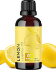 Pure Lemon Essential Oil - Invigorating Lemon Oil for Diffuser Aromatherapy Cleaning & Beauty DIYs for Hair Skin & Nails - Premium Grade Vegan Non-GMO in Glass Bottle for Aromatherapy & Wellness