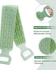 Exfoliating Back Scrubber for Shower, Back Massage Bath Brush, Double-Sided Back Scrub Washcloth to Clean Your Body Deeply for Men & Women Skin Care (Green)