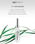 BIOEFFECT EGF Eye Serum Refill Set with Cooling Rollerball (6 ml) and One Refill Cartridge (6ml), Anti-Aging Corrective Gel with Hyaluronic Acid for Puffy Bags, Wrinkles, Fine Lines and Crows Feet