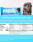 MOSH Cookies and Cream Crunch Bars, 12g Grass-Fed Protein, Keto Snack, Gluten-Free, No Added Sugar, Lion's Mane, B12 Vitamins, Supports Brain Health, Workout Recovery, Breakfast To-Go (12 Bars)…