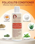 Folliculitis Treatment Hair Conditioner | Moisturize Sensitive Skin, Itchy, Dry Scalp & Damaged Hair Repair | Herbal Extracts for Soft, Shiny Hair | Gentle Color-Safe Detangling Solution