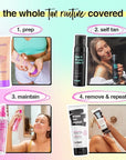 B.TAN Dark Self Tanner Mousse, 1 Hour Sunless Tan, Vegan, Cruelty Free, 6.7 Fl Oz