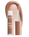 NYX PROFESSIONAL MAKEUP This Is Milky Gloss, Vegan Lip Gloss, 12 Hour Hydration - Cookies & Milk (Cool Beige Nude)