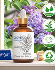 HIQILI 1 Fl Oz Clove Oil for Teeth and Gums, Oral Care, DIY Clean Spray, Aromatherapy, 100% Pure Natural Premium - 30ml