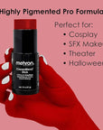 Mehron Makeup CreamBlend Stick | Face Paint, Body g) (Red) 75 oz
