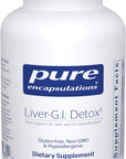 Pure Encapsulations Liver-G.I. Detox - Liver Cleanser & GI Detox* - with Alpha Lipoic Acid & Curcumin Extract - Gluten Free & Non-GMO - 120 Capsules