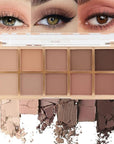 evpct 10 Colors Matte Nude Eye Shadow Palette Makeup for Older Women, Nude Brown Pink Cocoa Taupe Mauve Neutral Matte Cream Smokey Mini Eyeshadow Palette for Blue Green Eyes, Contour Makeup Palettes 5