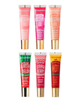 Ruby Kisses Broadway Vita-Lip Tinted Lip Gloss (6 Pack) Ultra-Hydrating, Nourishing, Soothing Formula with Vitamins, High-Shine Non-Sticky Lip Balm with Rosehip+Coconut Oil, Pink & Red Shades