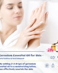 HIQILI 100ML Geranium Essential Oil for Skin, Diffuser & Candle, 100% Pure and Natural - 3.38 Fl Oz