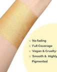 BADCOLOR Gold Eye Black Blendable Face Body Paint Stick, Waterproof Metallic Full Body Paint Sticks Makeup for Halloween Special Effects Cosplay Skeleton Clown Costume Parties