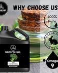 Naturevibe Botanicals Broccoli Oil 32 Ounces | 100% Pure and Natural | Great for Skin Care and Hair Care