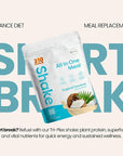 310 Nutrition All-In-One Meal Replacement Shake Powder - Plant-Based Protein Smoothie Blend w/High Fiber, Probiotics & Adaptogens - Low Carb, Vegan, Keto & Paleo Friendly - Tropical Coconut - 14 Srv