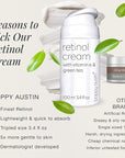 poppy austin Retinol Cream for Face 3.4OZ, High-Strength Retinol Night Cream - Cruelty Free Wrinkle Cream - Anti Aging Eye Cream For Face & Body