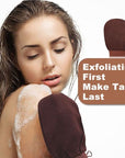 5-Piece Self Tanning Mitt Kit with Self Tanner Back Applicator, Self Tanning Brush, Exfoliating Mitt & Accessories for Flawless Tan