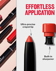 REVLON ColorStay Matte Lite Crayon Lipstick with Built-in Sharpener, Smudge-proof, Water-Resistant Non-Drying Lipcolor, 008 She's Fly, 0.049 oz