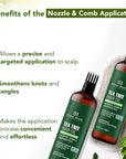 Botanic Hearth 100% Pure Tea Tree Oil For Hair Growth | Infused with Jojoba & Grapeseed Oils | Hair Oil Repairs Dry Damaged Hair, Strengthening, Healthier - Hair Tonic, 6.7 fl oz (pack of 2)