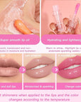 Magic Color Changing Lip Oil, 2024 New Warm Change Moisturizing Lip Gloss Hydrating Lip Oil, New Upgraded Magic Big Brush Color Changing Lip Oil Long Lasting Nourishing (Rase 04#)
