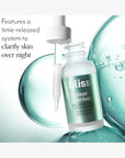 Bliss Clear Genius Clarifying Overnight Liquid Peel - 1 Fl Oz - Clear Pores & Exfoliate Skin - Non-Irritating - Clean - Vegan & Cruelty-Free