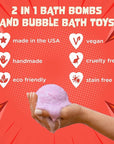 Superhero Bath Bombs for Kids with Surprise Toys Inside (6 Pack) - Large Bubble Bomb Fizzies for Boys, Girls, & Toddlers - Fruity Scents, Relaxing Aromas, Made in USA, Birthday Gift by Two Sisters