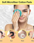 Nugilla 18 Packs Reusable Makeup Remover Pads with a Washable Laundry Bag, Resuable Microfiber Round Towel Skin Face Towels, Soft Makeup Remover Cloth, Fast Drying Washcloth (Grey/Green/White)
