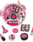 Miraculous Ladybug Kids Makeup Set - 10 Piece Bag with Nail Polish, Hair Chalk, Stickers & More - Safe, Non-Toxic Pretend Play Cosmetics - Marinette Themed Makeup Kit for Children