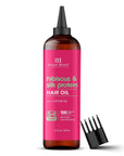 Botanic Hearth Hibiscus & Silk Protein Hair Oil (6.7 Fl Oz) | Hair Growth, Hydration & Repair | Tames Frizz, Adds Shine | After Wash Lightweight Hair Oil | For Dry, Damaged Hair | All Hair Types