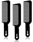 Boao 3 Pieces Barber Combs Flat Top Clipper Combs Hair Cutting for Flat Top and Clipper Cuts(Black)