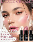 3 Pcs Cream Blush Contour Highlighter Stick for