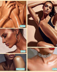 Body Shimmer Oil, Waterproof Long Lasting Moisturizing Bronze Gold #01) 1oz
