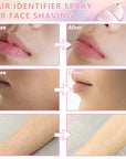 Hair identifier Spray for Face Shaving, Skin Body Hair Identifying Spray With Razors, Moisturizing and Skin Care Dermaplaner Spray, Women Dermaplaning Tool for Face