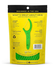 GRIN XtraFine Flosspyx, Floss Picks, 75 Count, Dental Flossers, Minty Flavor, Recycled Plastic, for Super Tight Teeth, Longer Floss Head, Slide Between Teeth, Includes Safe Soft Fold-Back Tooth Pick