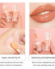 Hydrating Lip Glow Oil for Women, Color Changed Lip Plumper Gloss Moisturizing Nourishing Black Big Brush Head Lip Oil Smooth Lip Liner Stain for Lip Makeup Care and Dry Lips (black, 1 pcs)