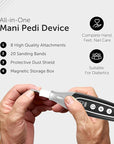 PediLux Pro Professional Manicure Pedicure Kit, Thick Toenail Grinder, Cordless Electric Nail File Drill, Toe Nail for Dremel Tool, Filer, Sander, Remove Callus for Humans, Men, Women, Seniors