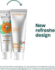 ATTITUDE Toothpaste with Fluoride, Prevents Tooth Decay and Cavities, Vegan, Cruelty-Free and Sugar-Free, Mango, 4.2 Oz