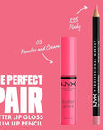 NYX PROFESSIONAL MAKEUP Butter Gloss, Non-Sticky Lip Gloss - Peaches & Cream (Pink Coral)