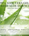 30 Pack Aloe Vera Gel for Face, Hair, Skin, Sunburn Relief, 99% Pure Aloe Vera Gel for After Sun Skin Care Relief, Bulk Aloe Gel Travel Size for All Skin Types