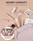 BAGSMART Travel Makeup Bag, Cosmetic Bag Make Up Organizer Case,Large Wide-open Pouch for Women Purse for Toiletries Accessories Brushes