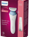 Philips Beauty Lady Electric Shaver Series 8000 with Electric Facial Hair Remover, Cordless, BRL166/91