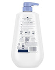 Dove Body Wash with Pump 3 Count Anti-Stress Blue Chamomile & Oat Milk, for 24hr Lotion-Soft Skin Moisturizing Skin Cleanser with No Sulfates No Parabens