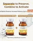 Exosomes Anti-Aging Face Serum for Woman Man | Exosomes for Skin, Rejuvenation, Hydrating, Hydrating & Firming Skincare | Ampoule with Hyaluronic Acid | 1 Set (8ml + 150mg)