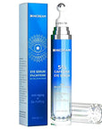 Eye Cream with 5% Caffeine Hyaluronic Acid, Eye Serum with 360° Roller Massage Ball for Puffy, Fine Lines, Dark Circles and Wrinkles, Under eye Treatment Serum for Women & Men