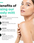 Dermasuri - Deep Exfoliating Glove - Korean Exfoliating Mitt - Body Scrubber for Shower - Buffs Dry & Dead Skin - Keratosis Pilaris Treatment Scrub - Stocking Stuffer Gifts for Women & Men - Teal Mitt