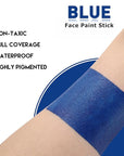 BOBISUKA Blue Body Face Paint Stick, Royal Blue Eye Black for Baseball Football Softball Sports, Blendable Body Painting Halloween Makeup Ideal for Avatar Galaxy Looks