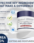 Urea Cream 40 Percent for Feet Maximum Strength, Urea Cream 40% Plus Salicylic Acid 2%, Foot & Hand Cream for Dry Cracked