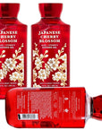 Japanese Cherry Blossom Shower Gel Body Wash - Set of THREE (3) bottles (10 oz ea) -- Bath & Body Works Signature Collection