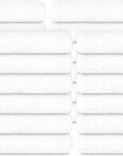 Tens Towels Pack of 24 Washcloths, 12 x 12 Inches, Lighter Weight, Quick to Dry, Super Soft & Absorbent, Gentle Face Towels, Hotel Quality, Perfect for Bathroom, Gym, Spa (White, 24 Pack)