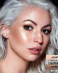 FOCALLURE 2 Pcs Mineral Cream Contour Stick,Moisturize Highlighter and Bronzer Pen,Non Stick Face Brightens & Shades Pencil,Long Lasting & Smooth Gliding Face Illuminator Makeup,23+10